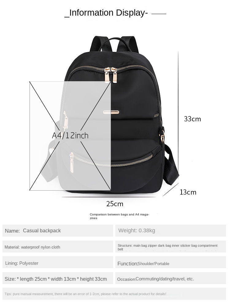 Classic Women’s PU Leather Backpack – Sleek