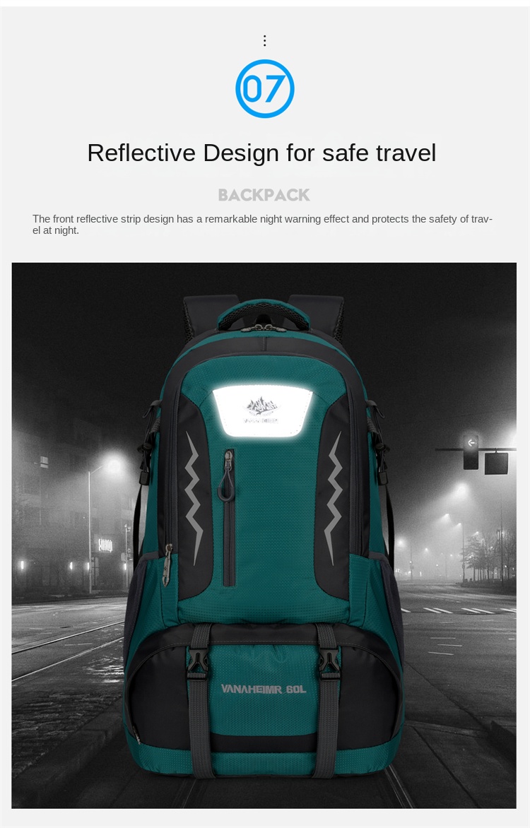 50L Heavy Duty Hiking Backpack – Full-Featured Outdoor Travel