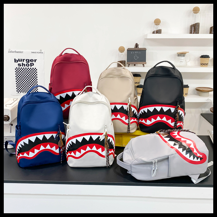 3D Shark Mouth Student Backpack – Eye‑Catching