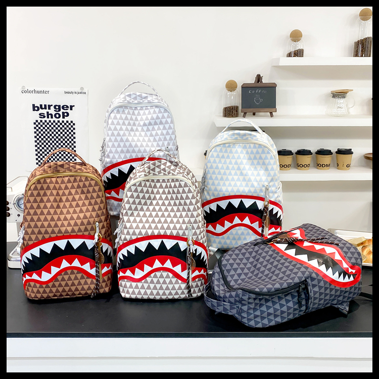 Waterproof Shark Mouth Skate‑Edge Student Backpack
