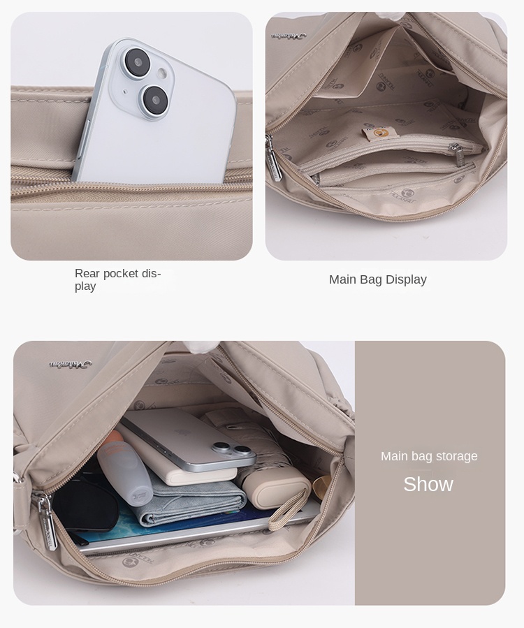 Lightweight Nylon Crossbody Bag for Women – Water-Resistant Travel Companion