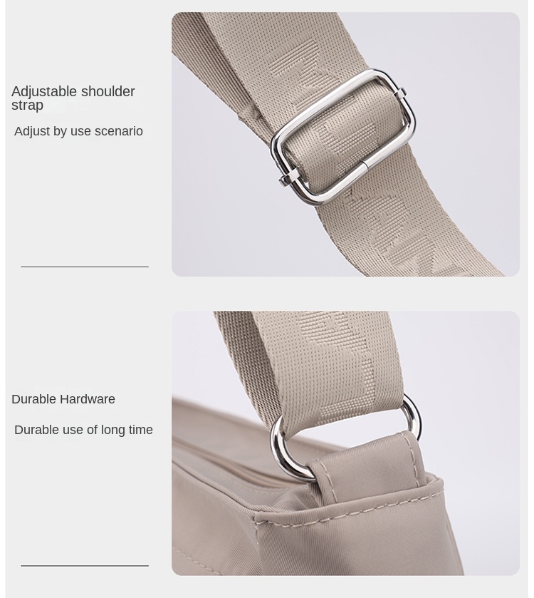 Lightweight Nylon Crossbody Bag for Women – Water-Resistant Travel Companion