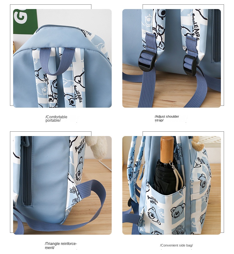 3-in-1 School Backpack Set for Teens – Cute Bookbag with Lunch Bag