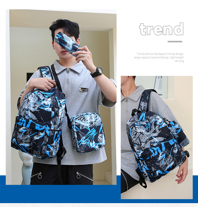 Trendy School Backpack Set for Girls – 3Pcs Bookbag with Lunch Tote