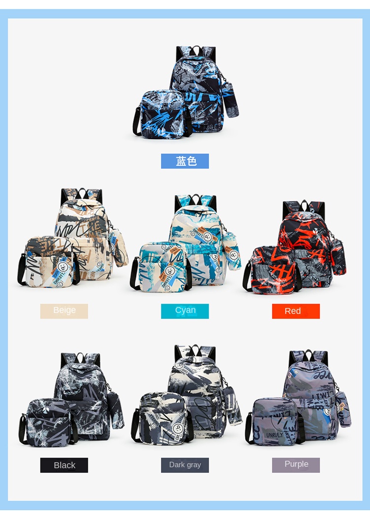 Trendy School Backpack Set for Girls – 3Pcs Bookbag with Lunch Tote