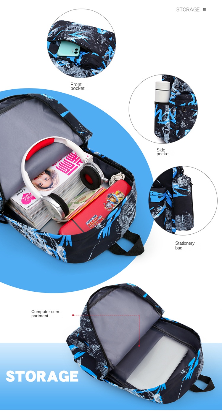 Trendy School Backpack Set for Girls – 3Pcs Bookbag with Lunch Tote