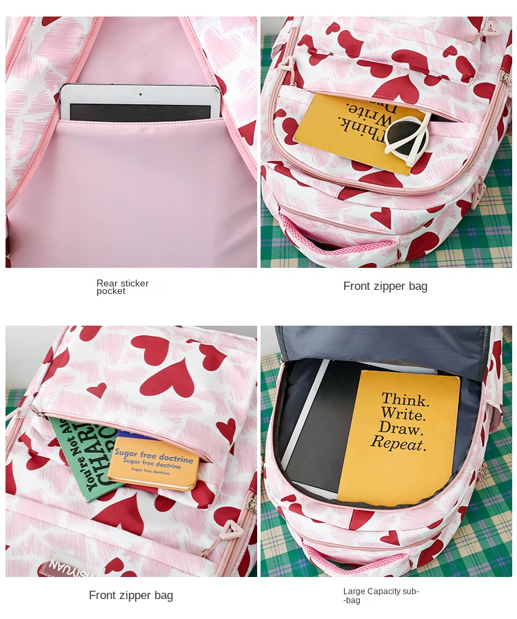 4-Piece Student Backpack Kit – Backpack, Shoulder Bag, Lunch Box