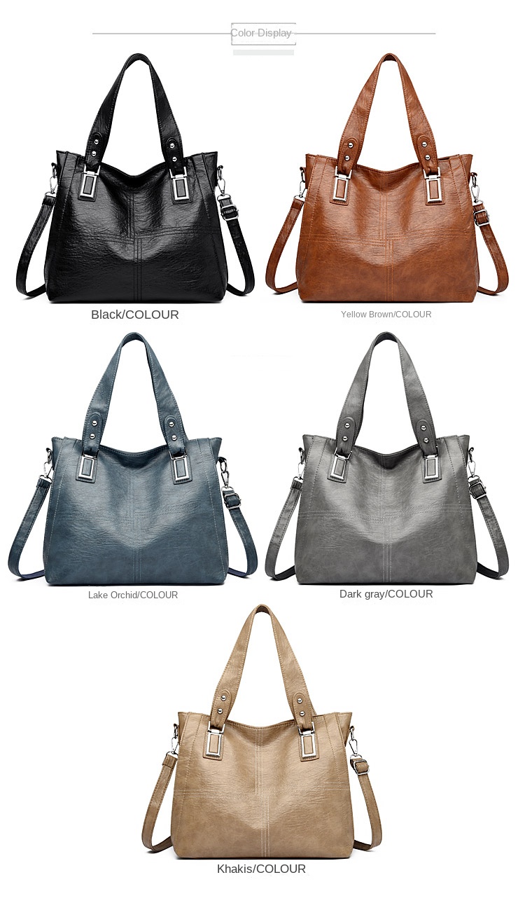 Vintage PU Leather Shoulder Bag for Women – Classic