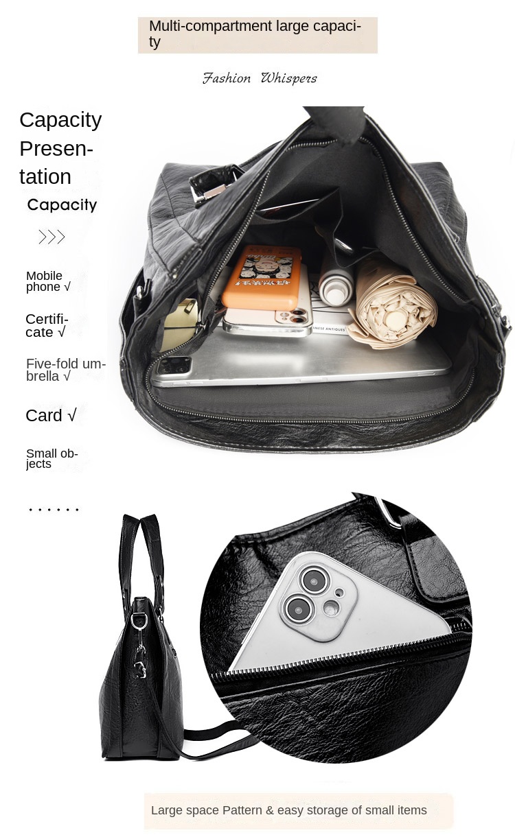 Vintage PU Leather Shoulder Bag for Women – Classic