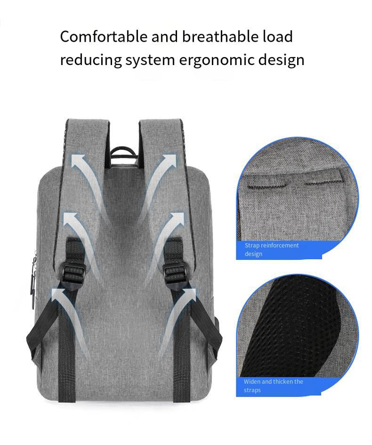 Stylish Laptop Backpack 3-Piece Set with USB Port – School, Travel