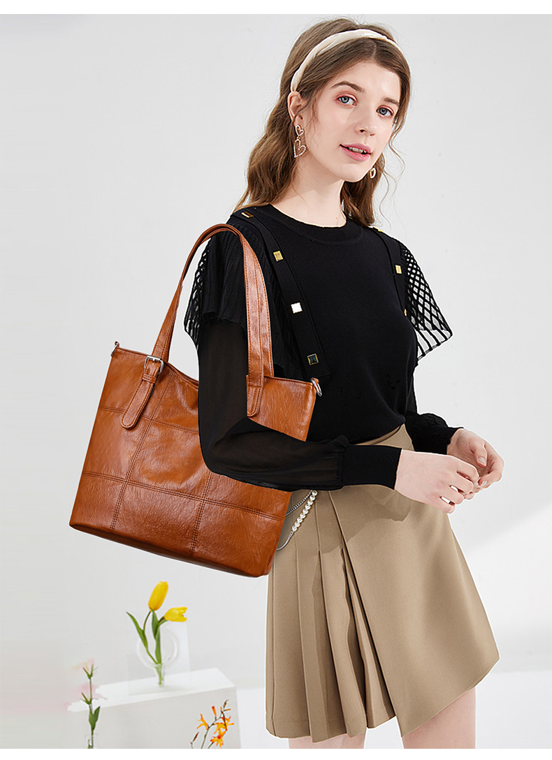 Chic PU Leather 3-Piece Handbag Set for Women – Minimalist Tote, Shoulder
