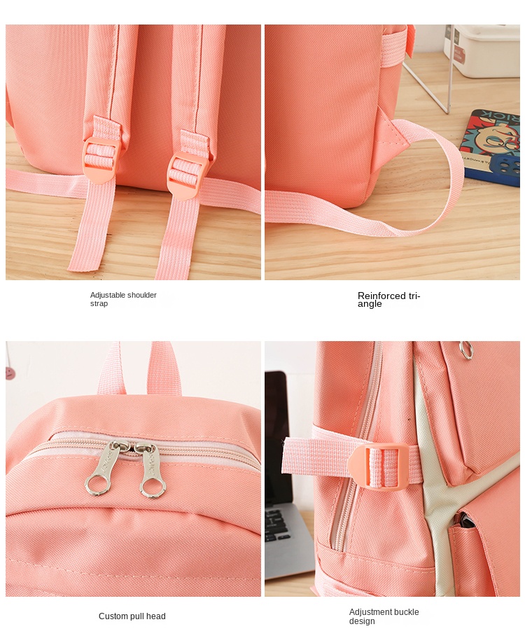 Trendy Student Backpack 4-Piece Set for Teens – Casual Style for School