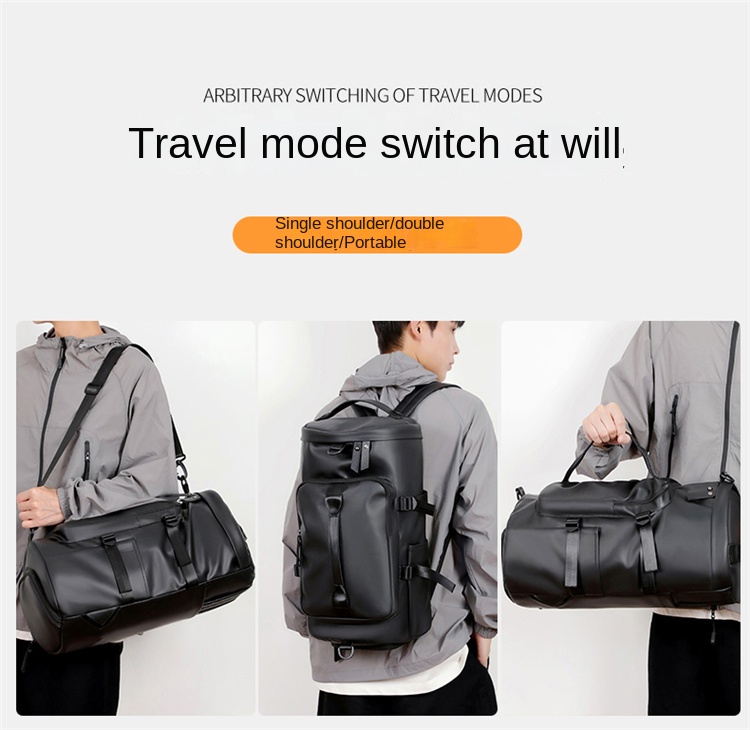 PU Leather Weekend Travel Bag – Large Capacity Carry-On Duffel for men