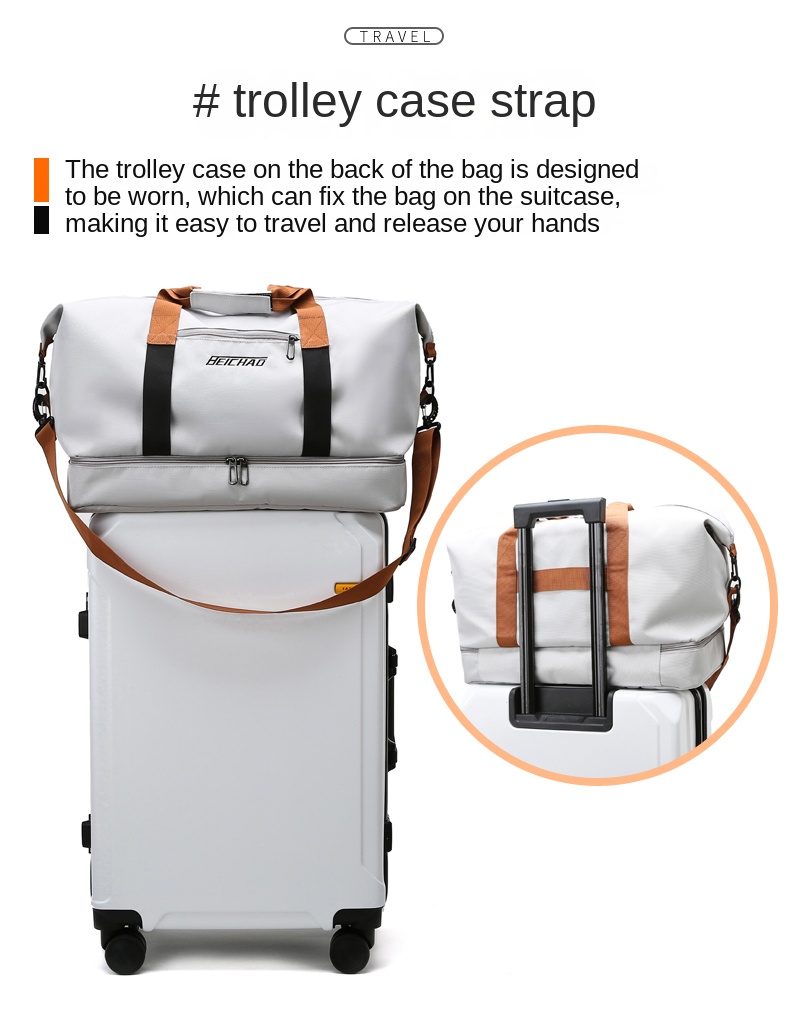 Large Waterproof Travel Duffel Bag – Unisex Lightweight Weekend Tote