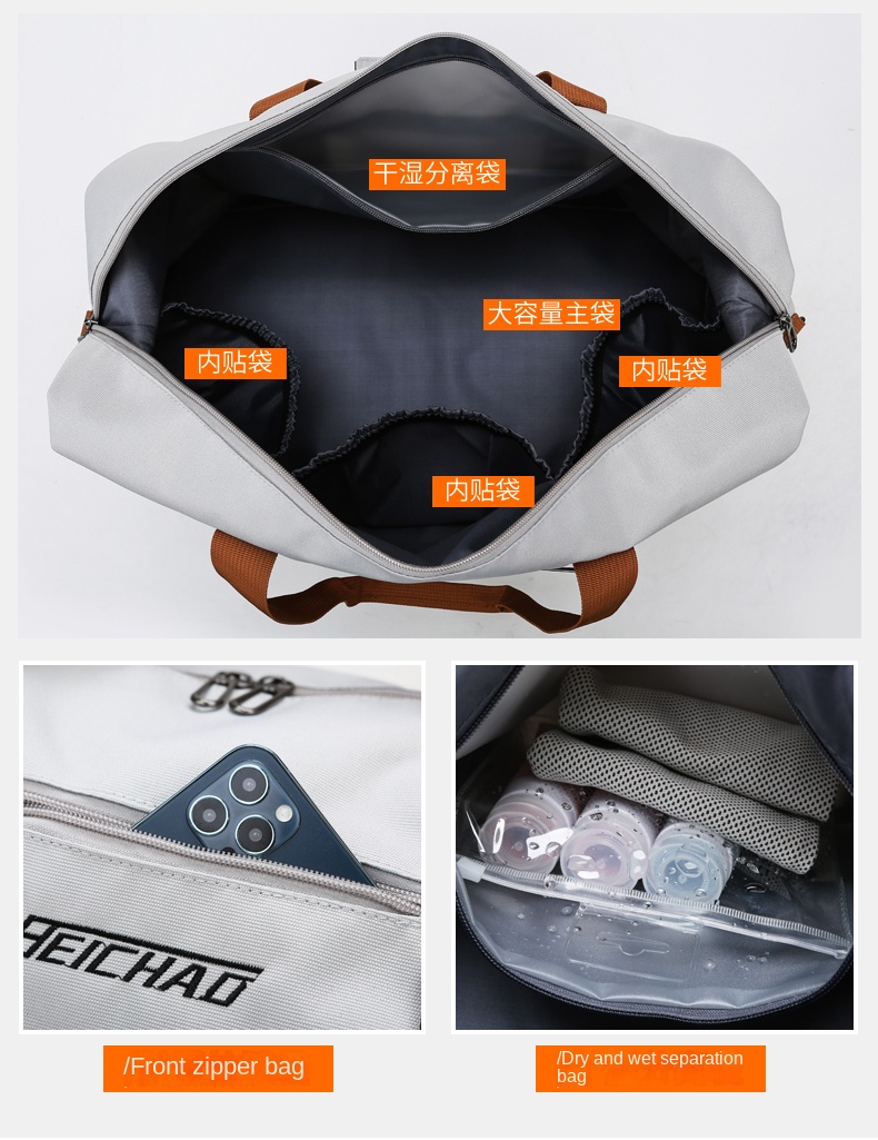 Large Waterproof Travel Duffel Bag – Unisex Lightweight Weekend Tote