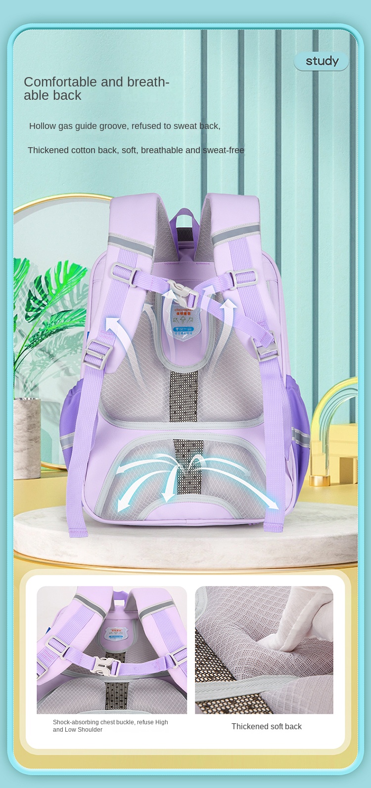 Lightweight School Backpack for Boys and Girls – Classic Design with Spacious Compartments