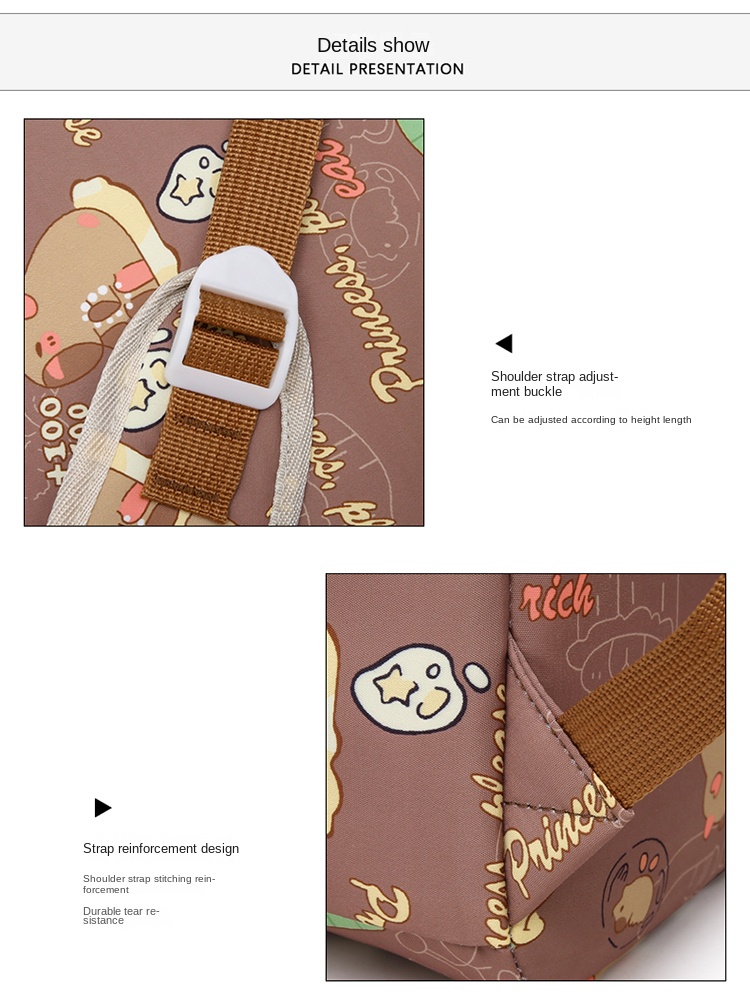 3-in-1 Student Backpack Set for Girls – Cute Printed Bookbag with Lunch Bag