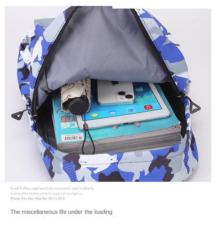 Casual Lightweight Student Backpack – Water-Resistant Bookbag for School