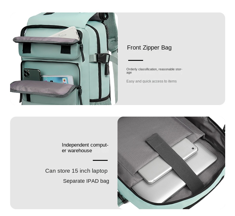 Multi-Compartment Large Capacity Travel Gym Bag – Waterproof Sports Duffle with Shoe Pocket