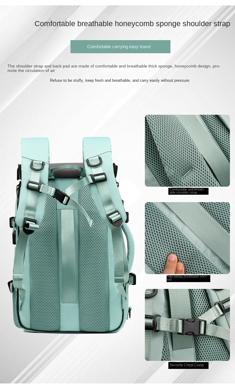 Multi-Compartment Large Capacity Travel Gym Bag – Waterproof Sports Duffle with Shoe Pocket