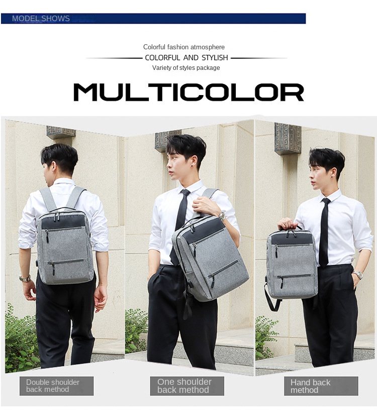 3-Piece Laptop Backpack Set – Computer Bag with Lunch Tote