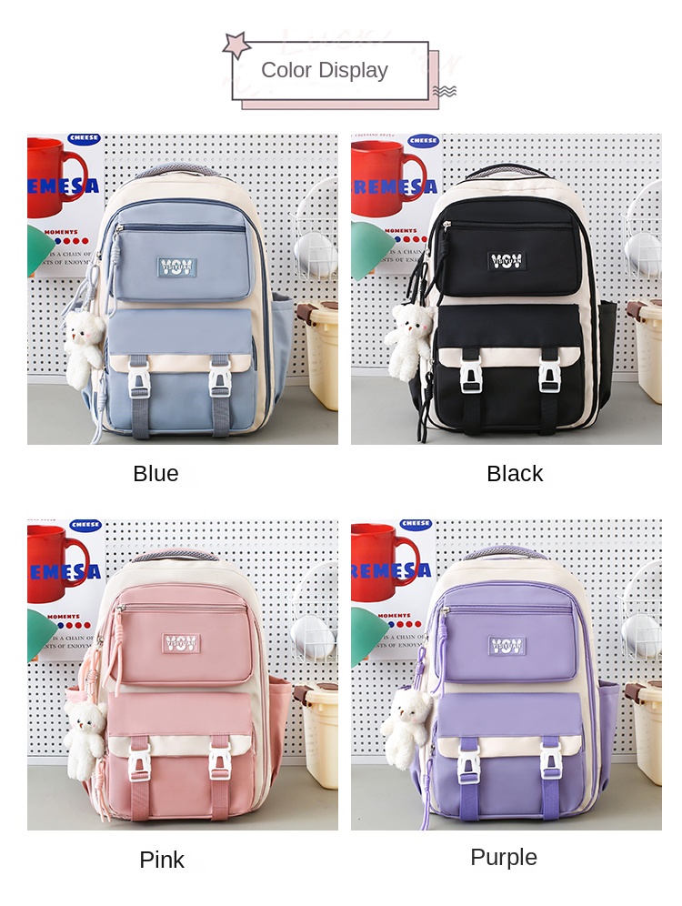 Classic School Backpack for Students – Durable Lightweight Bookbag with USB Charging Port