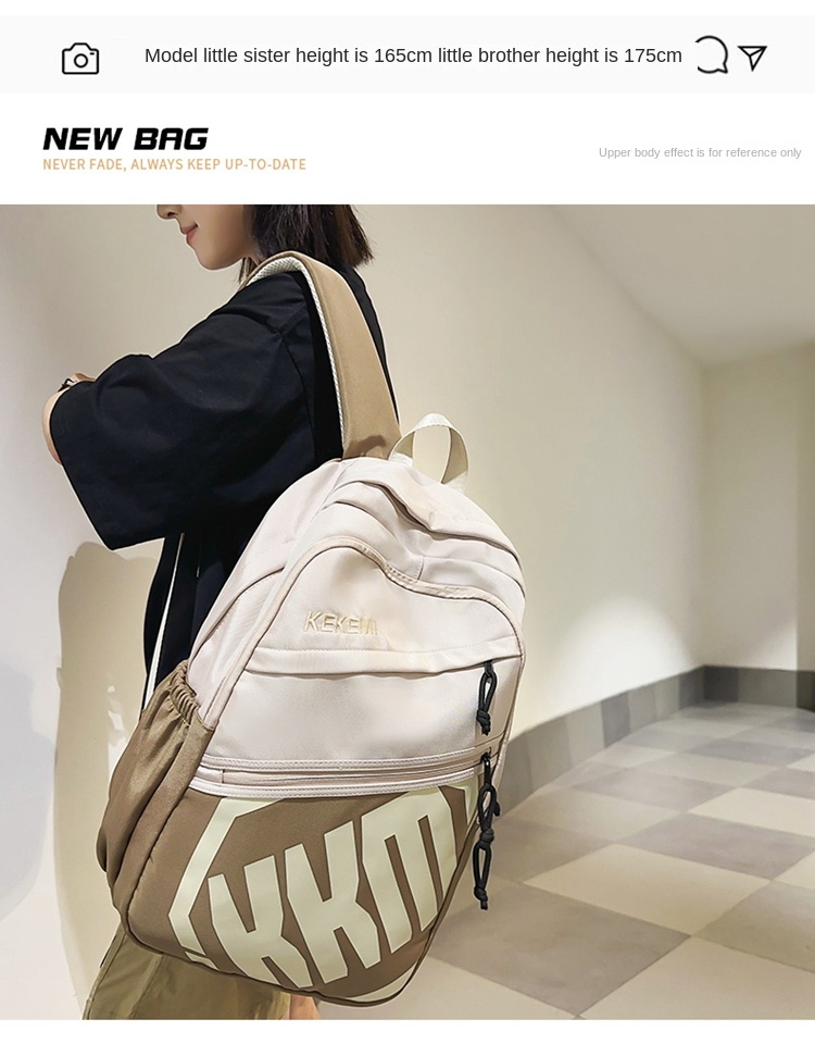 Classic Student Backpack – Lightweight School Bag for Daily Use