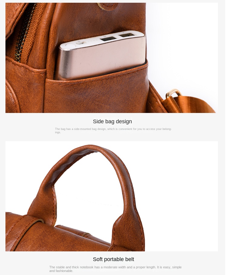 Elegant Women’s PU Leather Backpack – Fashionable