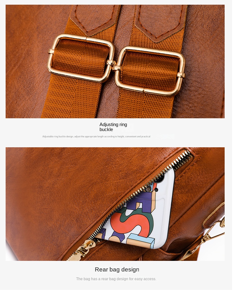 Elegant Women’s PU Leather Backpack – Fashionable