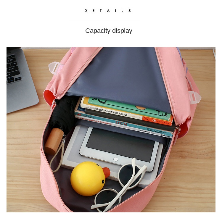 Student Backpack 5-Piece Set – School Bag with Lunch Bag