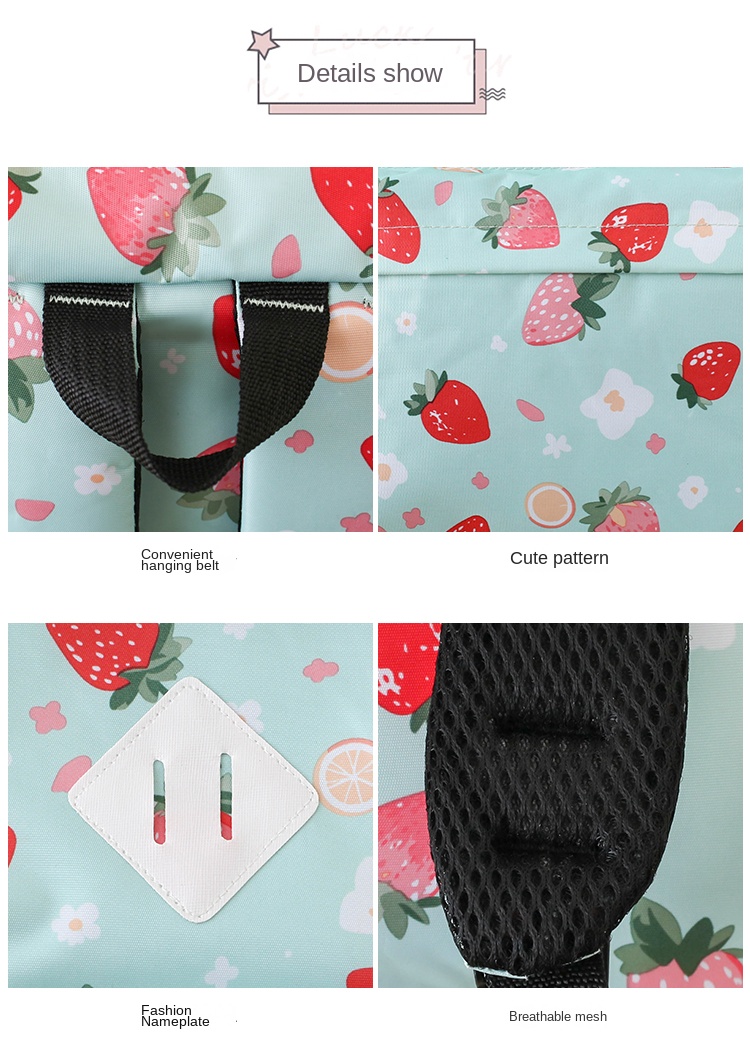 Stylish Student Backpack 3-Piece Set with Lunch Bag