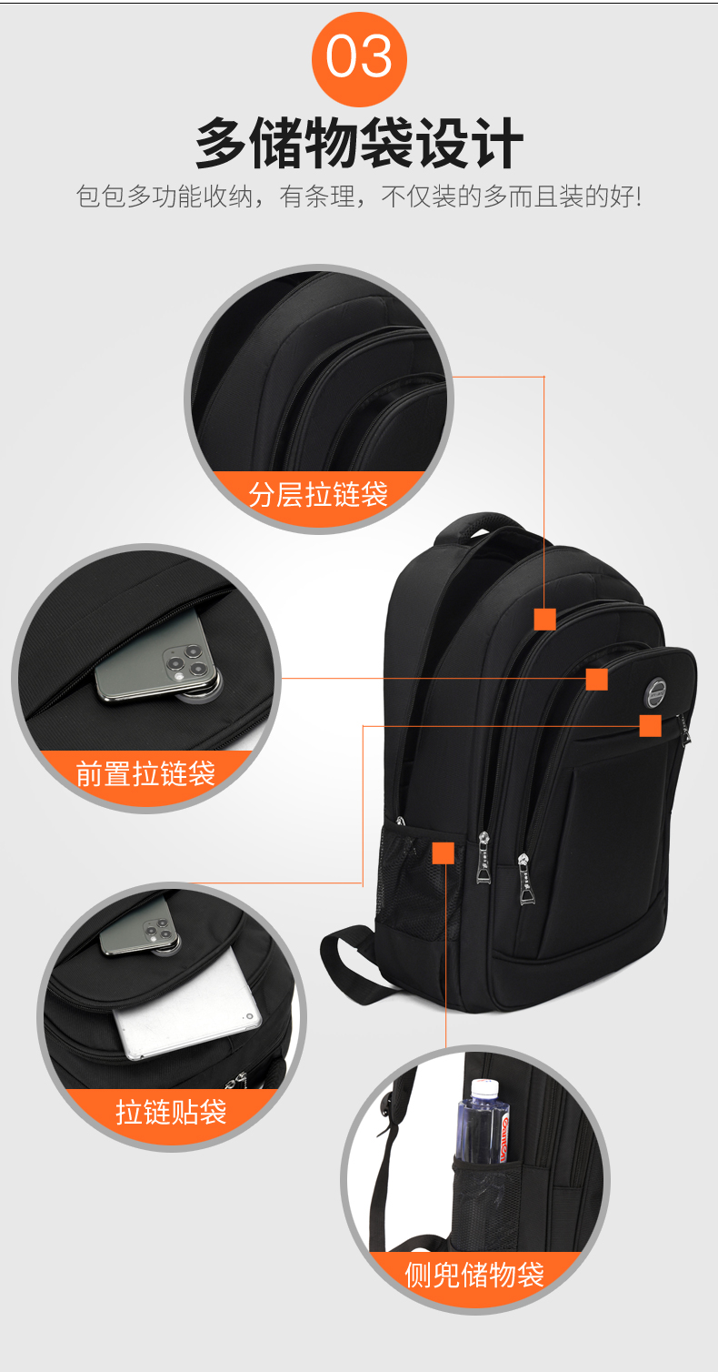 Slim Laptop Backpack with USB Charging Port for Work