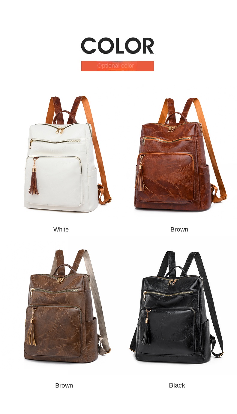 Elegant PU Leather Women’s Backpack for Daily Use