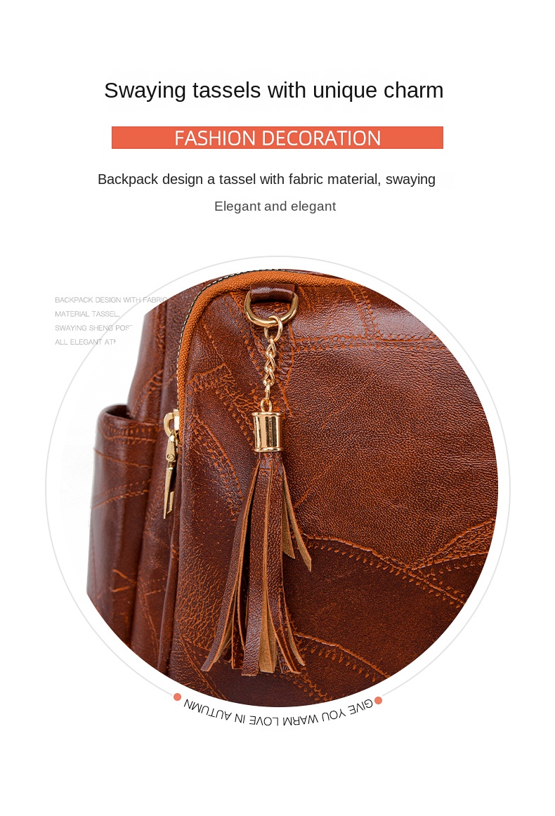 Elegant PU Leather Women’s Backpack for Daily Use