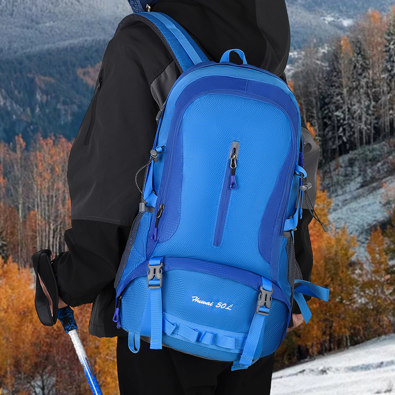 Nylon Ventilated Mesh Camping Backpack，2302