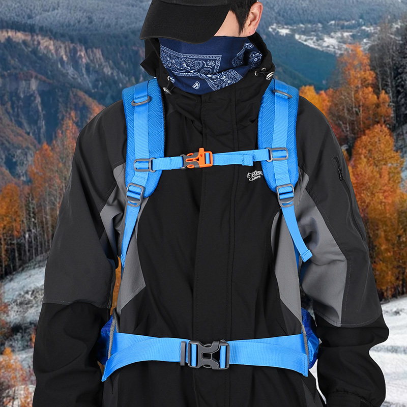 Nylon Ventilated Mesh Camping Backpack，2302