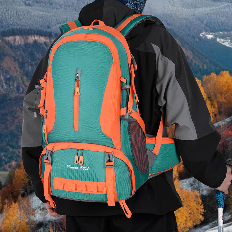 Nylon Ventilated Mesh Camping Backpack，2302