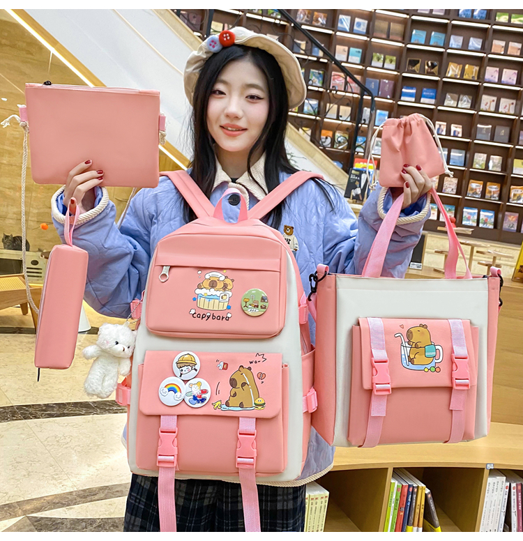 5pcs student backpack set