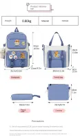 5pcs student backpack set