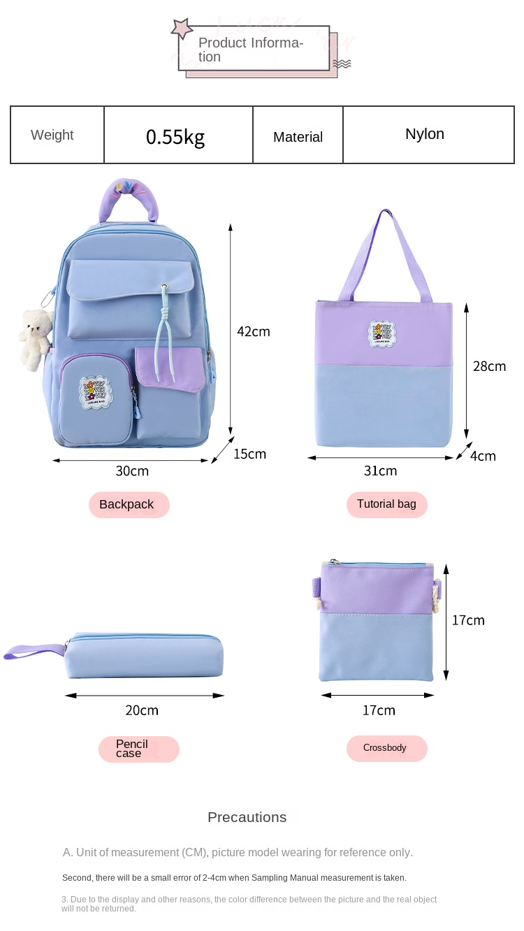 unicorn backpack set