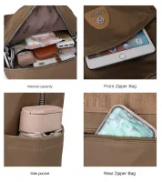 PU leather backpack for women