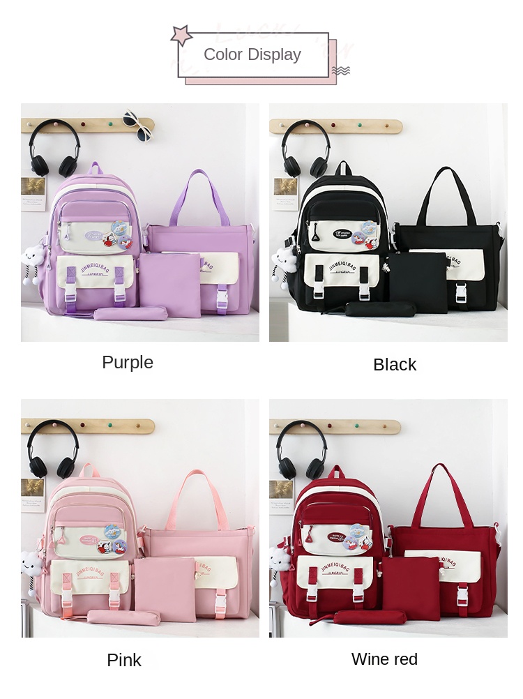 student backpack 5 piece set