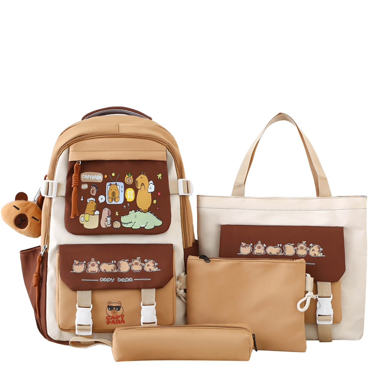 Sweet and functional &ndash; this 5-piece pastel backpack set is a must-have for every stylish school girl.