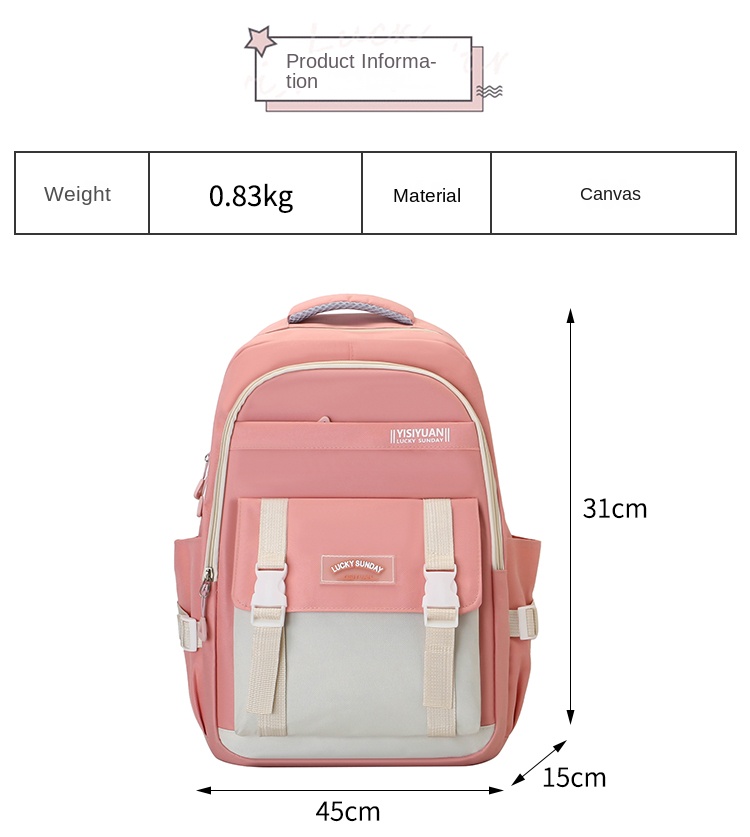 5 piece school backpack set
