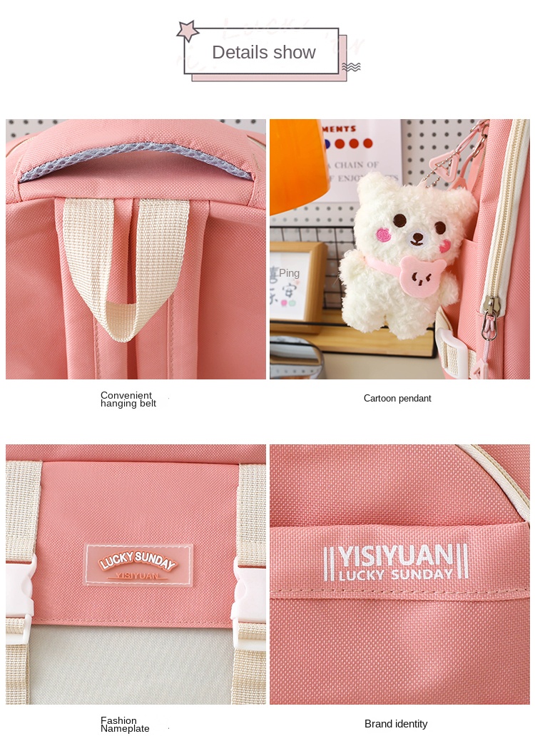 5 piece school backpack set