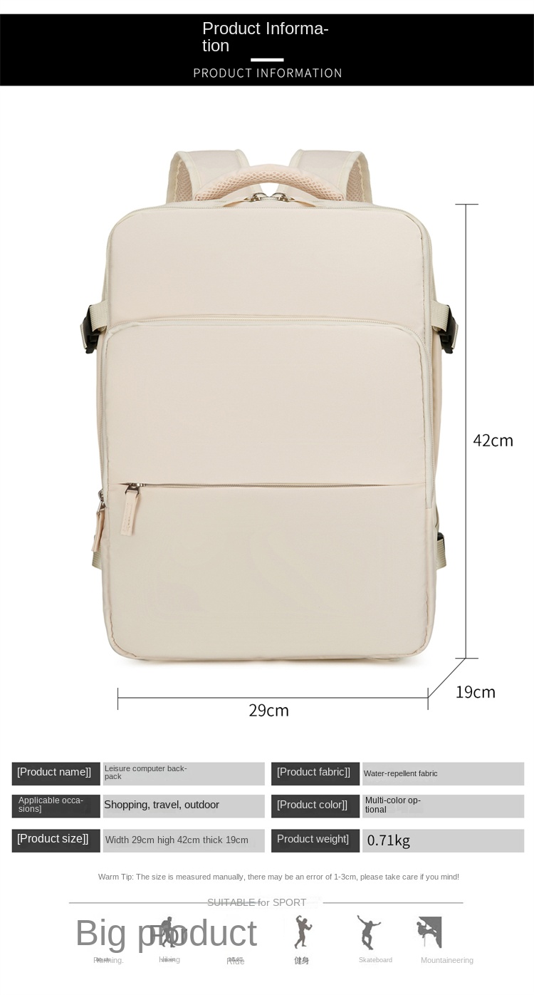 slim USB laptop backpack
