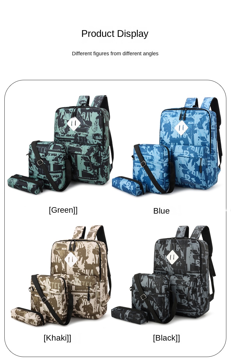 laptop backpack 3-piece set
