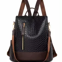 PU leather backpack for women