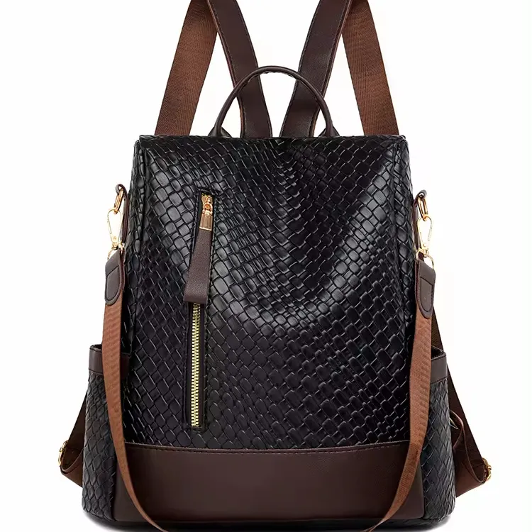 PU leather backpack for women