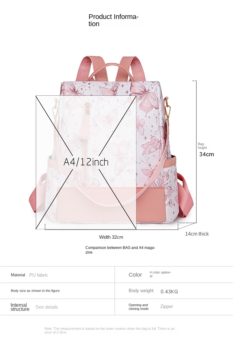 fashion PU leather backpack